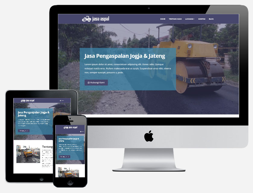 demo jasa pembuatan website bisnis jasa pengaspalan
